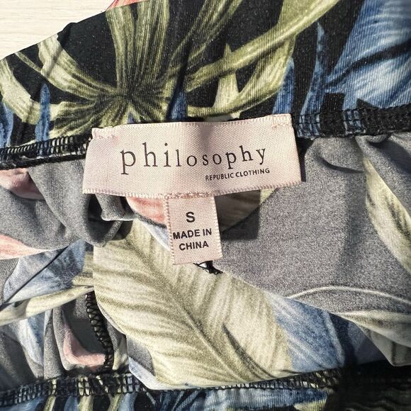 Philosophy Palazzo Wide Leg Stretch Pants Hawaiian Beach Vacation Resort Cruise - Picture 7 of 14